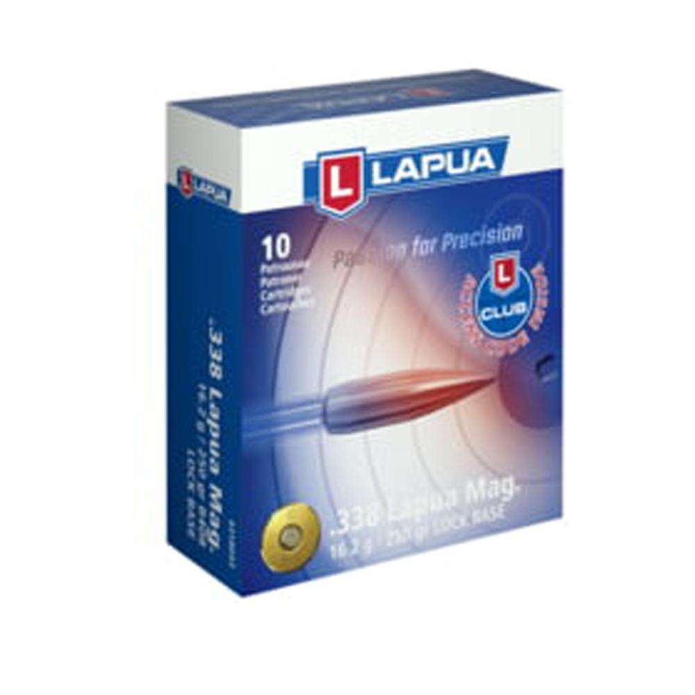 Ammunition Lapua Ammunition Ready Series Lapua Rifle Ammo  338  Magnum 250gr Lock Base FMJBT bx/10